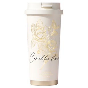 GERM山茶花保温杯咖啡杯2025新款女生高颜值水杯杯子生日礼物