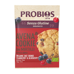 Probios无麸质有机蓝莓蔓越莓燕麦曲奇饼干零食进口无小麦0蛋奶