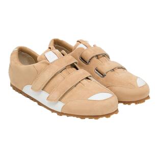 lost in echo春秋时尚魔术贴轻便银色舒适薄底真皮运动鞋赛车鞋女