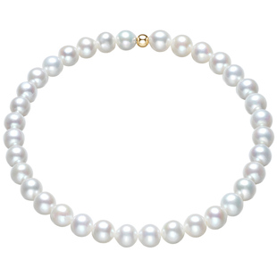 悦宫珠宝金璃 4-5mm近圆淡水珍珠手链18K金小米珠手串弹力绳款