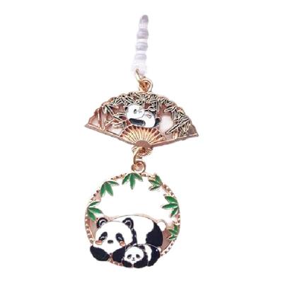 国风熊猫手机防尘塞充电口塞挂件