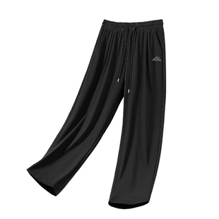 班尼路黑色运动男款裤子夏季户外登山跑步速干裤宽松防晒直筒裤A