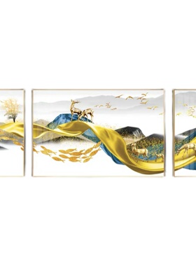 轻奢风沙发背景墙客厅装饰画