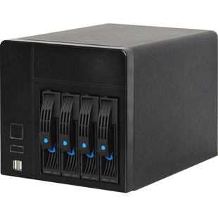 4盘位Nas搭建家用办公DIY热插拔IPFS服务器迷你itx网络储存机箱