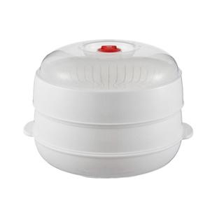 微波炉蒸笼加热器皿多层塑料小笼包子馒头双层专用蒸盒食品级热菜