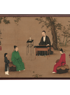 宋徽宗听琴图中式美学挂画