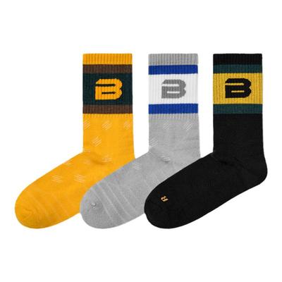 男士防臭抗菌长筒潮流运动毛圈袜