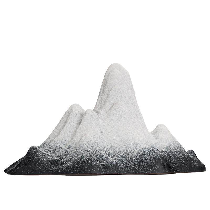新中式陶瓷雪山假山小摆件