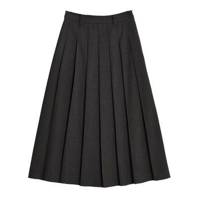 中长裙A字廓形高温压褶工艺