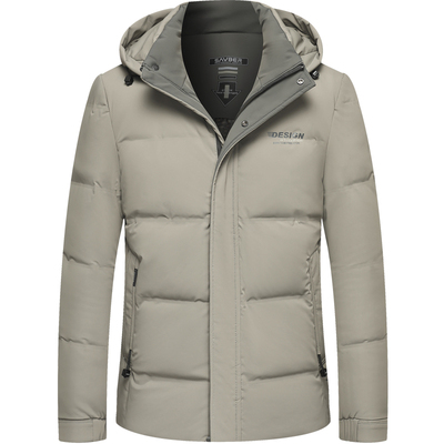 啄木鸟男士中长款羽绒服保暖外套