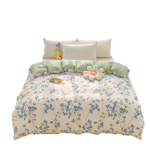 紫罗兰ins风小清新印花全棉单被套纯棉单双人被罩学生宿舍被套子