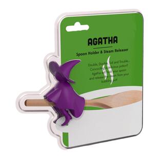 紫色巫师魔女汤勺夹鸡腿辣椒炖锅盖架抬高防溢器防止汤溢出PELEG