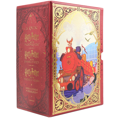 预售英文原版 哈利波特互动书精装盒装版1-3册 Minalima 与魔法石密室阿兹卡班的囚徒 Harry Potter 3本套装 外国文学小说 JK罗琳