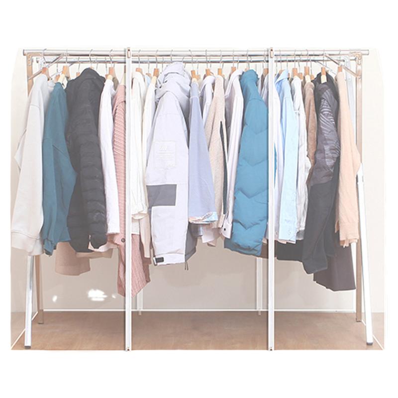 服装店X型晾衣架防尘罩双面拉链