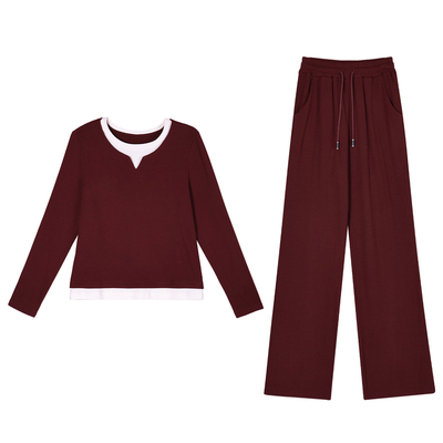 休闲运动套装女秋冬加绒两件套