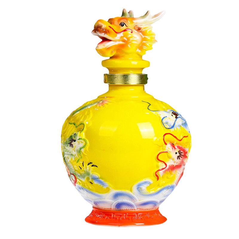 景德镇珐琅彩宫廷风密封陶瓷酒瓶