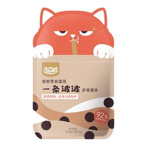 wowo猫条喔喔一条波波成猫幼猫零食主食猫咪湿粮包窝窝黑波波10条