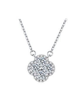 周六福四叶草项链女S925银