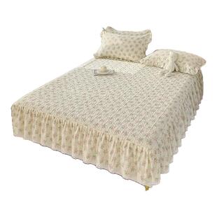 公主风1米8大床卧室家用碎花矮裙边35高床笠式床罩小清新夹棉床裙