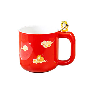 故宫 宫猫马克杯 送福戏鱼 生日礼物 故宫官方旗舰店  情人节礼物