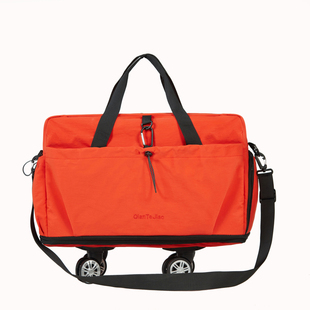 袋鼠旅行包女士大容量行李包带轮子可扩容女手提衣服收纳包行李袋