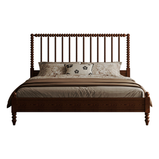 时余朱诺床美式实木床1.5米儿童法式复古风温莎中古风别墅橡木床