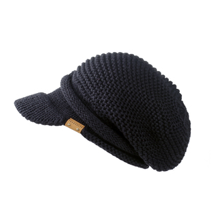 帽子男秋冬大头围东北带帽檐冷帽带沿遮阳堆堆帽粗针织鸭舌毛线帽