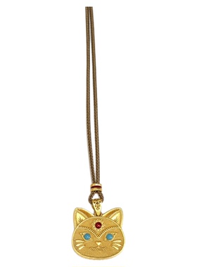 燕归法老猫国风新中式足银项链女