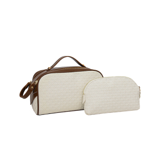 【奶咖】南熙化妆包防水双拉链大容量化妆品收纳包旅行洗漱包套件