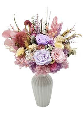 永生花进口玫瑰干花真花客厅装饰