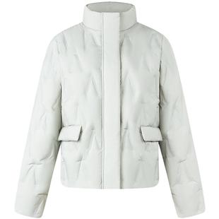 波司登奥莱秋季女休闲时尚轻暖零压舒适抗皱立领轻薄羽绒服短外套