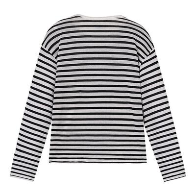 PALLADIUM帕拉丁上装时尚条纹宽松女款圆领针织T恤罩衫1913903