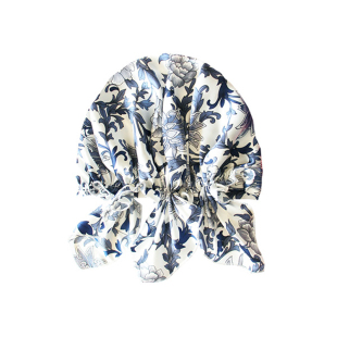 真丝睡帽秋冬薄款保暖女睡觉遮白发头巾厚光头化疗包头套头月子帽