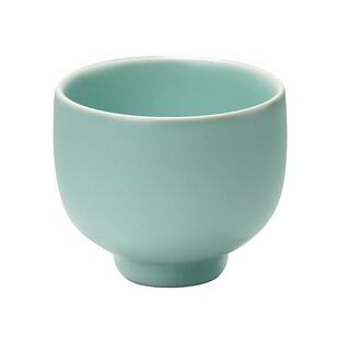 青澹汝窑主人杯单杯陶瓷品茗杯复古茶盏景德镇汝瓷茶杯开片礼盒装