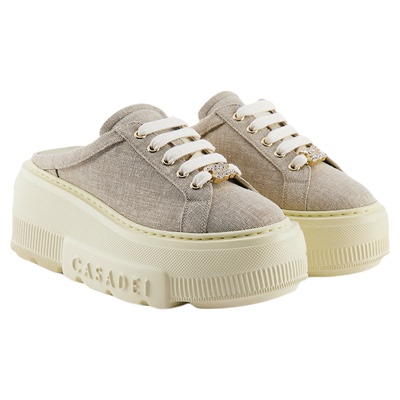 CASADEI/卡桑蒂【26新品】Nexus半包拖休闲鞋 厚底露跟运动鞋