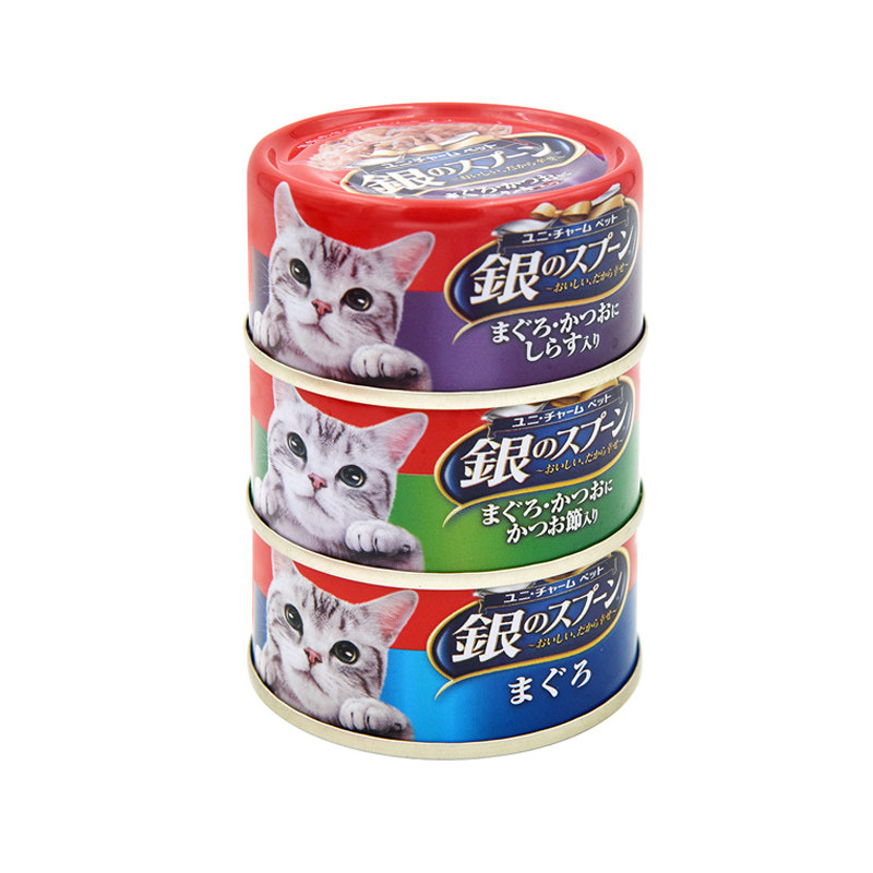 日本佳乐滋银勺进口猫罐头老猫湿粮成猫幼猫零食70g拼箱组合