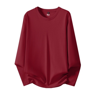 班尼路S&K系列新年红色纯棉长袖上衣男款冬季本命年内搭t恤衣服LF