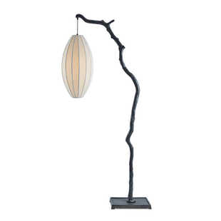 树枝新中式落地灯禅意客厅复古树干茶室氛围感灯笼钓鱼灯简影原创