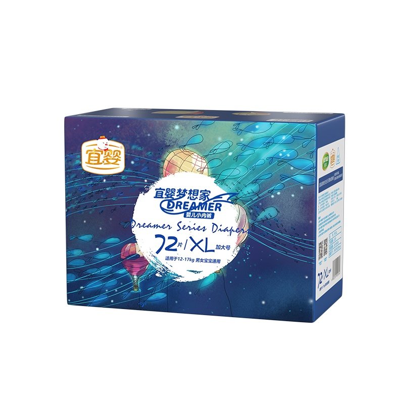 宜婴新梦想家拉拉裤XL超薄纸尿裤干爽柔软尿不湿男女宝宝小内裤