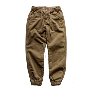 Jogger pants 复古咔叽 重磅加厚纯棉水洗收脚束口裤休闲裤束脚裤