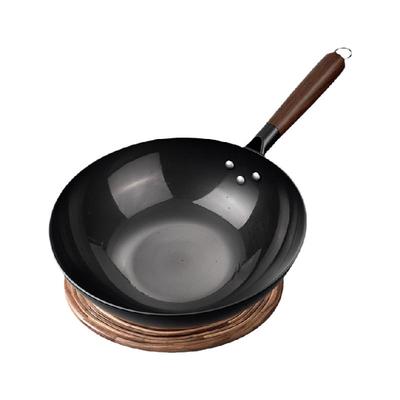 梦创老式家用炒菜锅无涂层铁锅