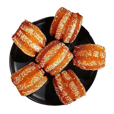 山东特产非遗手艺蜜三刀现做现发