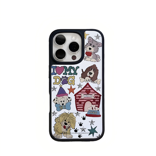 三掌柜的壳壳 星芒与小狗 适用17promax手机壳iPhone16黑框15pro个性14promax高级感13pro小众12可爱11超好看