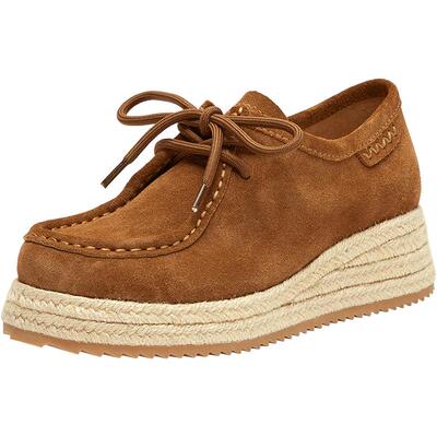 Bata袋鼠鞋女2026春商场新款通勤百搭时尚厚底牛剖皮单鞋2522DAM6