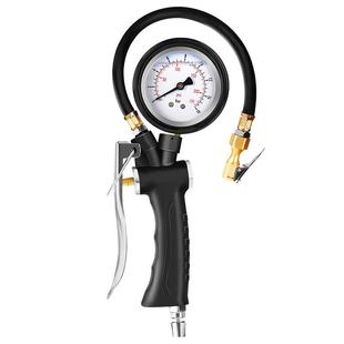 胎压表气压表高精度带充气头汽车轮胎测压监测器数显打气枪加气表