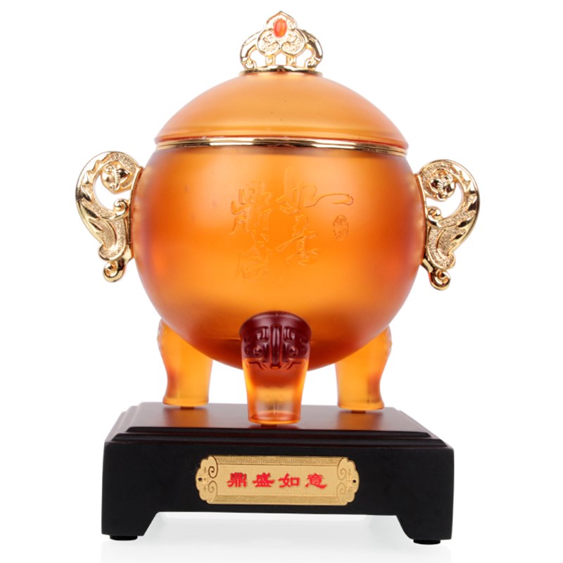 鼎盛如意实用琉璃玉茶叶罐摆件送领导长辈生日礼品家居酒柜装饰品