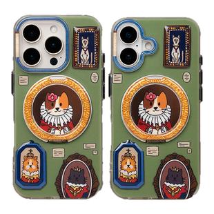 CARECASE 猫咪名画支点支架手机壳 适用于苹果iPhone17 16 15 14 Pro Max 原创设计 可爱童趣 小众插画