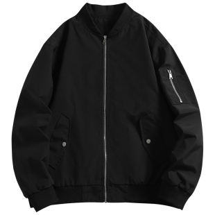 美式潮牌棒球服飞行员夹克潮牌潮流复古宽松休闲百搭工装外套男士