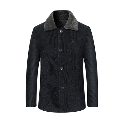 老爷车毛呢夹克秋冬加绒加厚外套