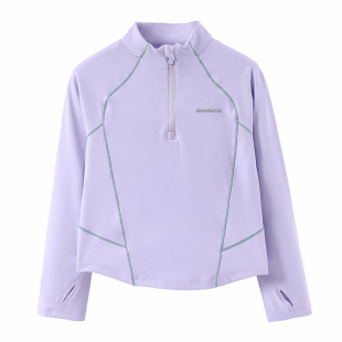 半度闲女童立领运动上衣T洋气春装2026新款儿童春秋款长袖打底t恤